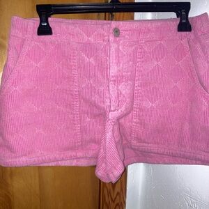 Forever 21 High Waist Pink Corduroy Shorts